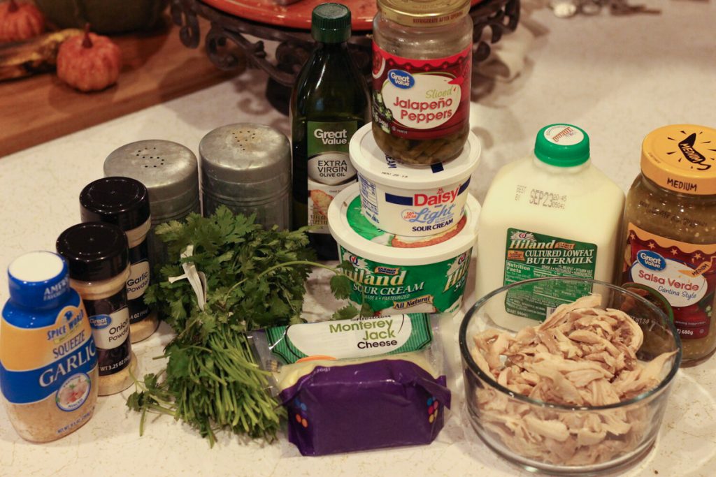 ingredients laid out on a kitchen counter